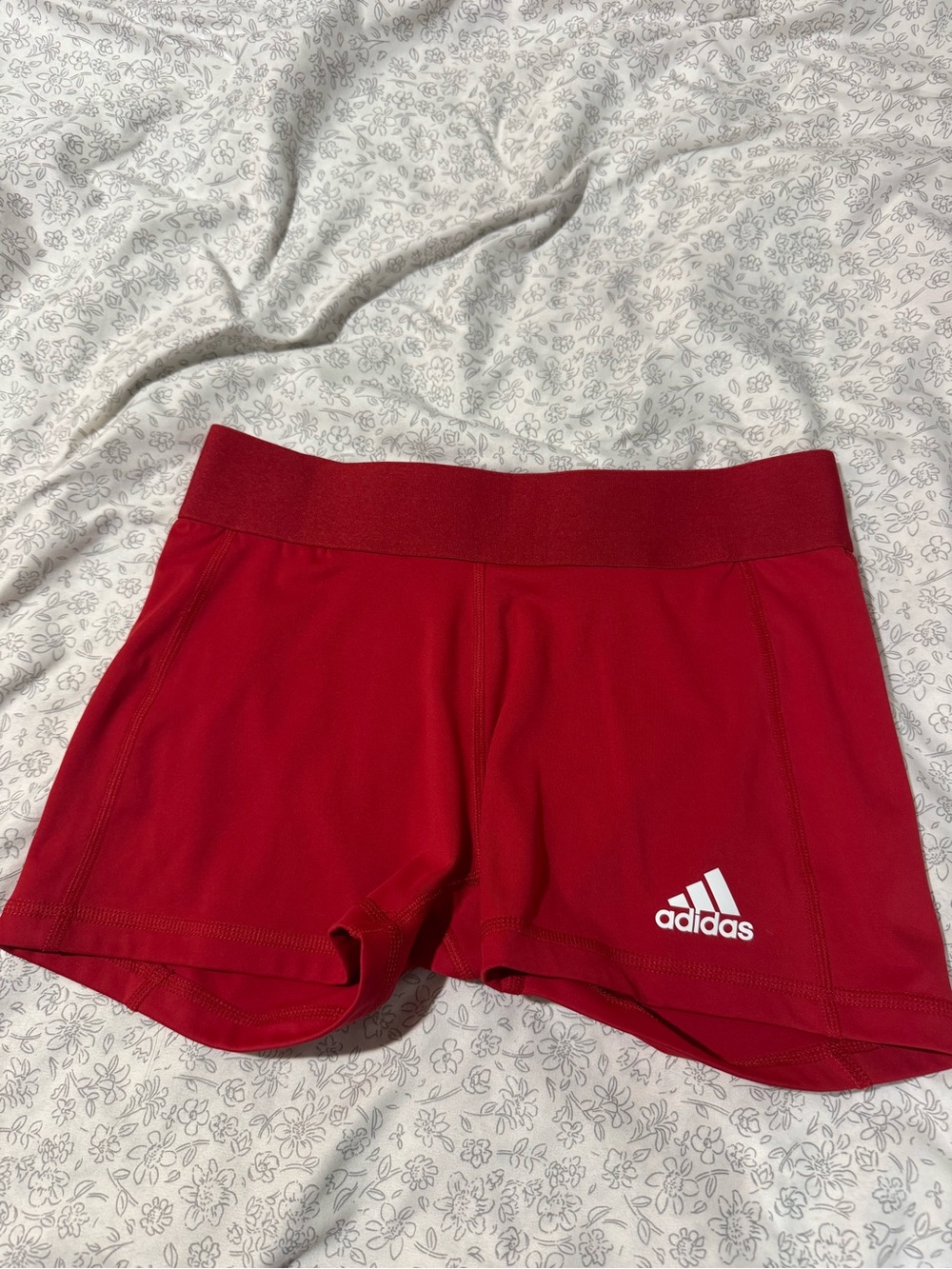 adidas Women's Red Performance Athletic Shorts